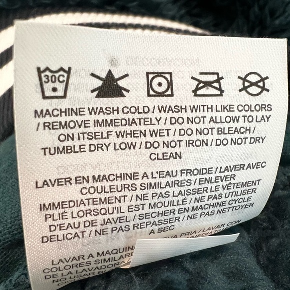 Nike Sherpa jacket in green with white and black trim size M - Picture 3 of 5